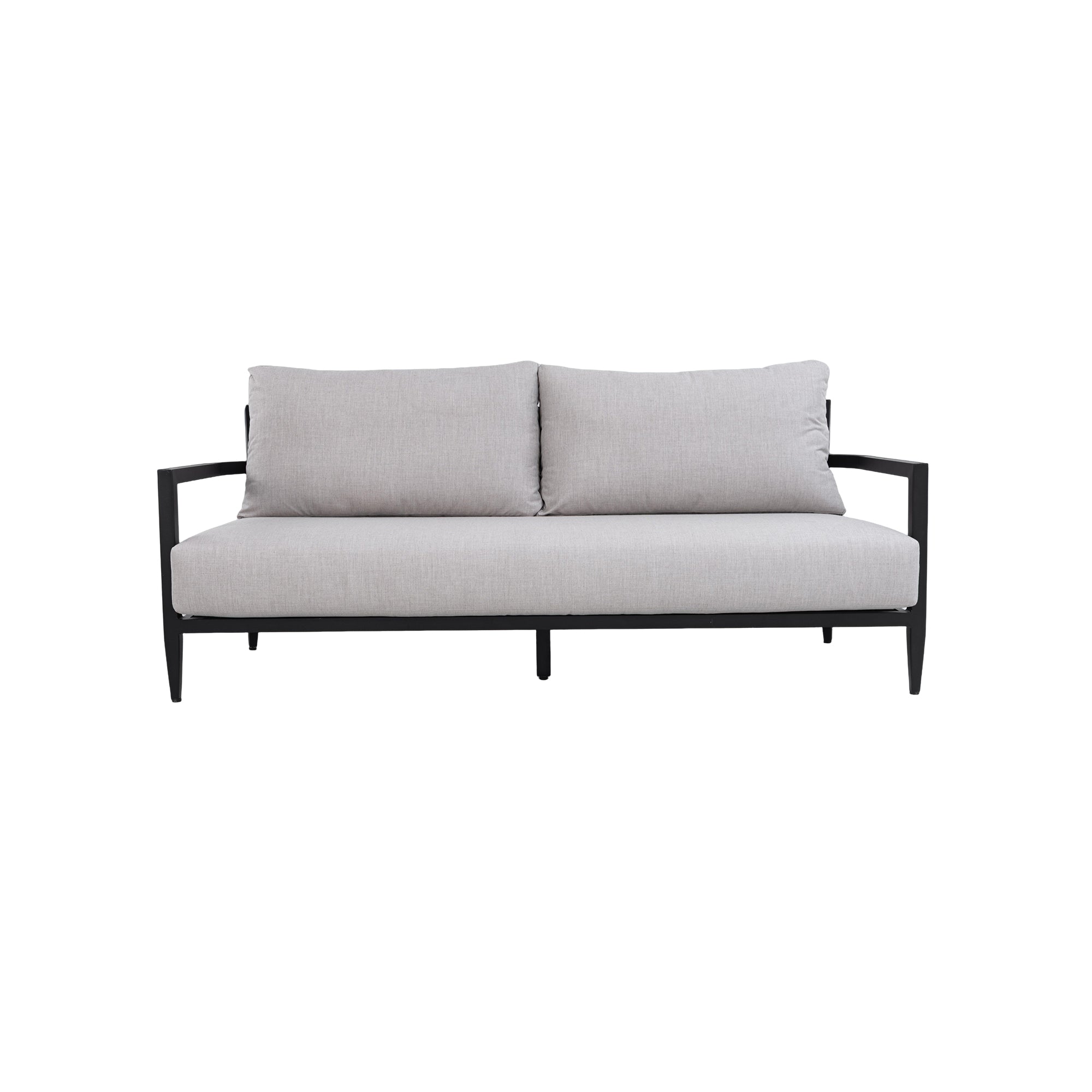Modern Outdoor Fully Weld Bench Seat Sofa in Ember