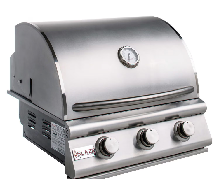 Blaze LBM 25-Inch 3-Burner Built-In Propane Gas Grill - BLZ-3LBM-LP