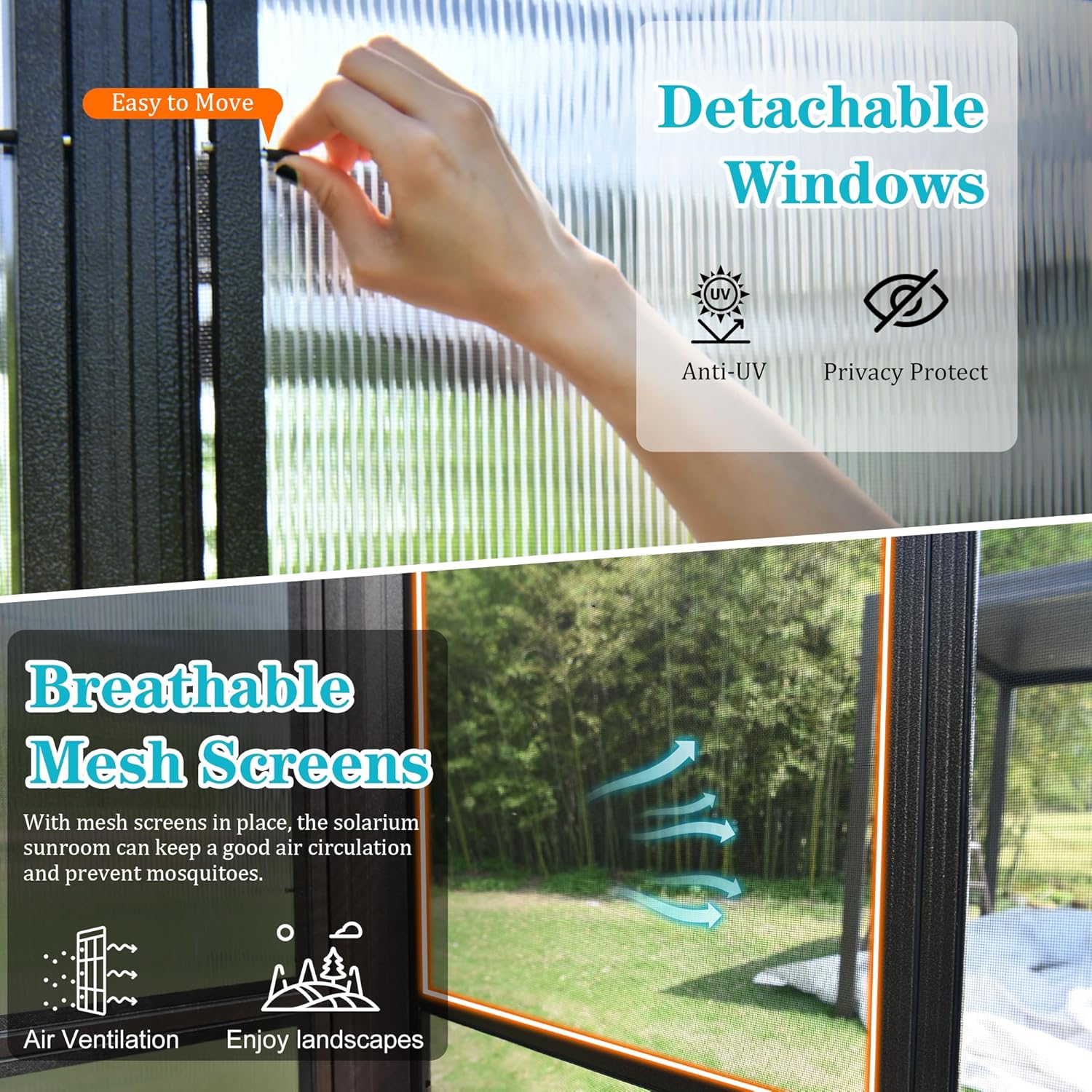 12x16FT All Season Sunroom Gazebo