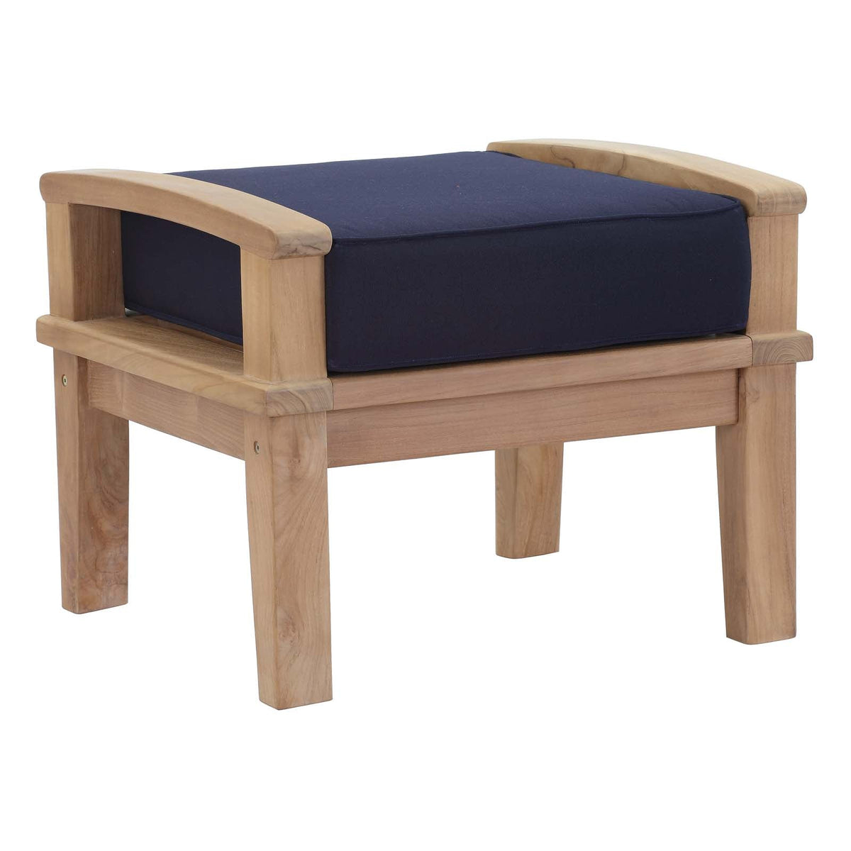 Patio Teak Set - Patio Elegance Marina 10-Piece Outdoor Set with Navy Cushions