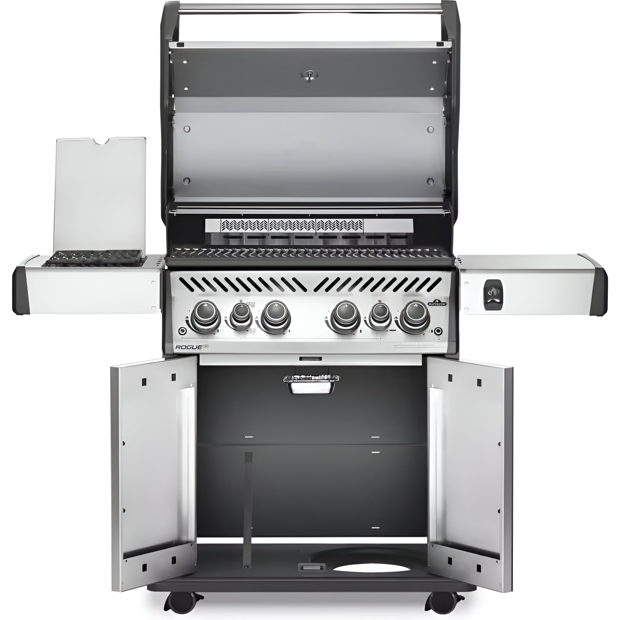 Rogue 4-Burner Propane Gas Grill in Stainless Steel with Infrared Rear and Side Burners